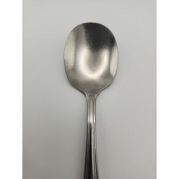 Wesley Forge WLF2 Sugar Spoon Stainless Steel 5 7/8" Floral Design Art Deco MCM - Picture 6 of 8